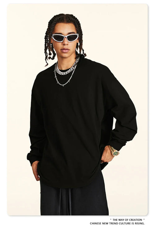Obsidian Phoenix Unisex Luxury Heavyweight Cotton Long Sleeve Tee