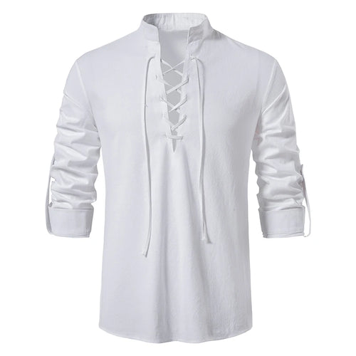 Celestial Comfort New Cotton Linen Long Sleeve Shirt - Celestial Comfort Clothing