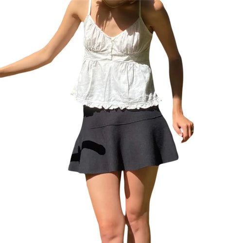 Celestial Comfort Retro Kawaii Ruffle Crop Top - Celestial Comfort Clothing