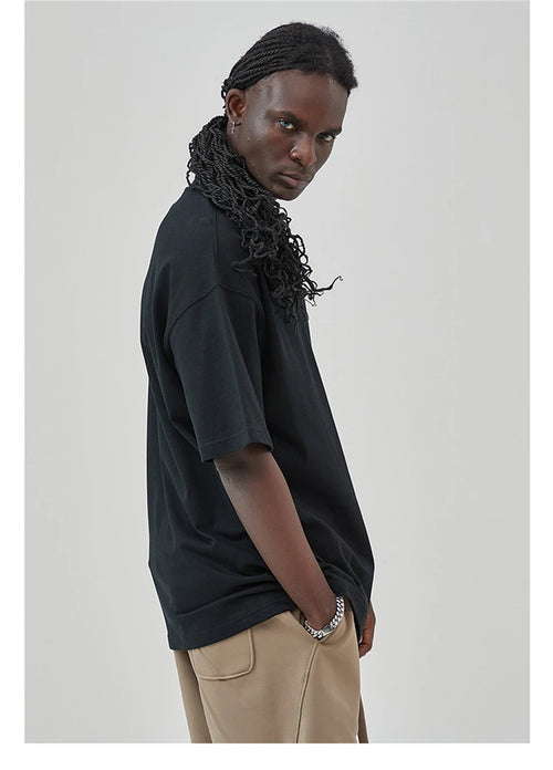 Obsidian Phoenix Unisex Luxury Cotton T-Shirt - 275gsm High Street Oversized No-Shrink Solid Tee