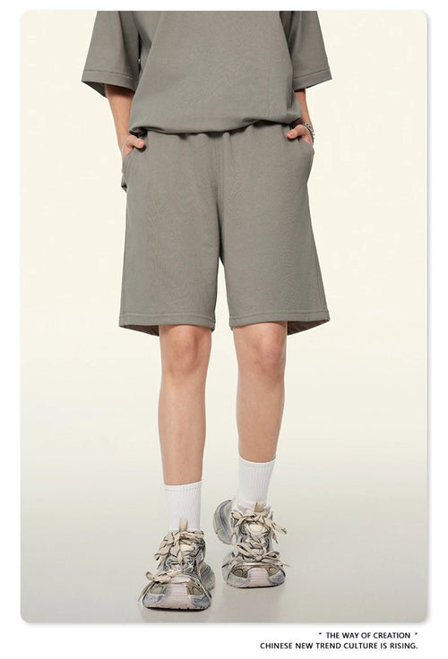Obsidian Phoenix Unisex Luxury Quick-Dry Shorts - 280gsm Loose-Fit Breathable Solid Shorts