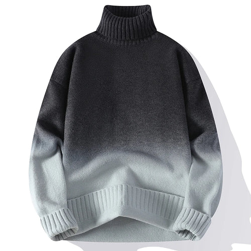 Obsidian Phoenix Luxury Cashmere Sweater - High-End Korean Style Turtleneck Men’s Christmas Jumper