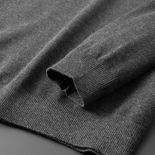 Obsidian Phoenix Luxury Cashmere Sweater - High-End Soft Warm Business Casual Pullover for Men in Sizes Up to 8XL