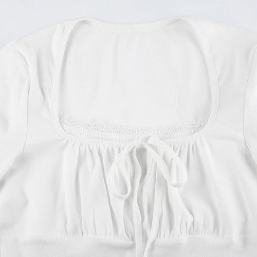 Obsidian Phoenix Women's Luxury Bandage Square Collar Crop Top