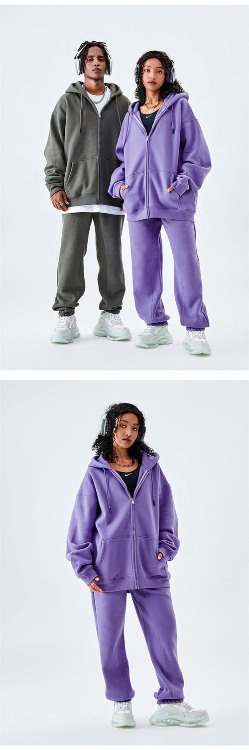 Obsidian Phoenix Luxury 350gsm Fleece Sweatpants - Unisex Casual Loose-Fit Warm Joggers in 18 Colors