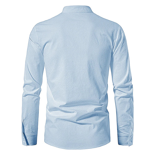 Celestial Comfort New Cotton Linen Long Sleeve Shirt - Celestial Comfort Clothing