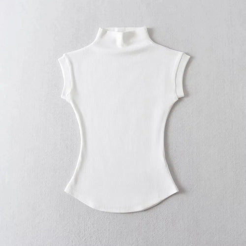 Obsidian Phoenix Women's Luxury Sleeveless Turtleneck Top