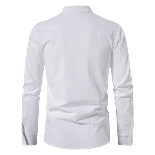Celestial Comfort New Cotton Linen Long Sleeve Shirt - Celestial Comfort Clothing