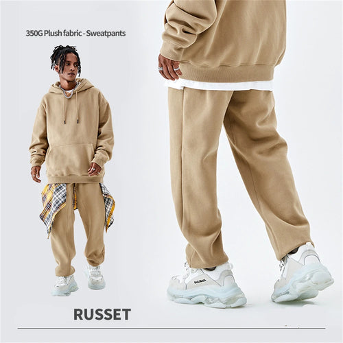 Obsidian Phoenix Luxury 350gsm Fleece Sweatpants - Unisex Casual Loose-Fit Warm Joggers in 18 Colors