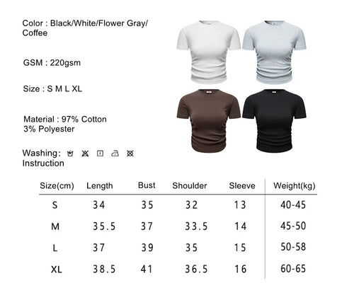 Obsidian Phoenix Women's Luxury Skinny T-Shirt - 220gsm Y2K Pleated Waist Short-Sleeve Tee