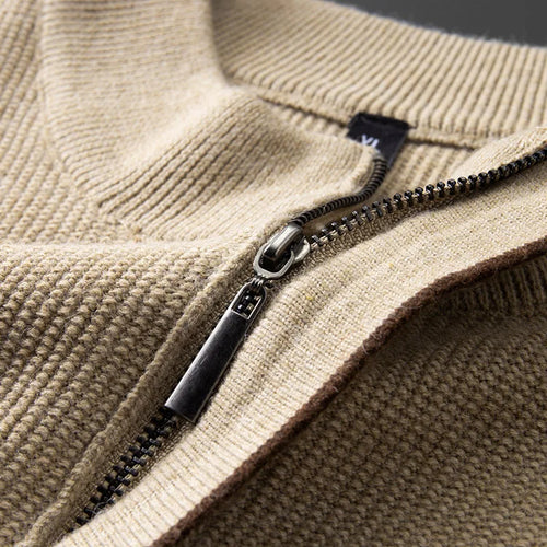 Obsidian Phoenix Luxury Zipper Collar Sweater