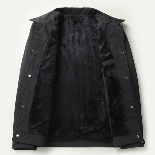 Obsidian Phoenix Luxury Plus Velvet Winter Parka - High-End Thick Fleece Cotton-Padded Men’s Jacket in Sizes Up to 8XL