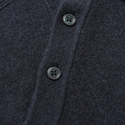 Obsidian Phoenix Luxury 100% Wool Lapel Sweater - Top-Grade Soft Warm Men’s Long Sleeve Pullover Jumper in Sizes Up to 8XL