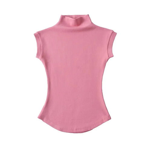 Obsidian Phoenix Women's Luxury Sleeveless Turtleneck Top