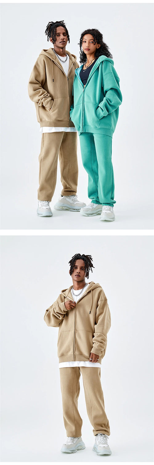 Obsidian Phoenix Luxury 350gsm Fleece Sweatpants - Unisex Casual Loose-Fit Warm Joggers in 18 Colors