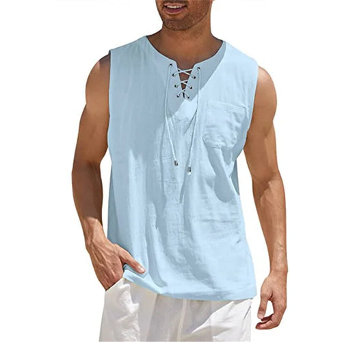 Obsidian Phoenix Men's Luxury Cotton Linen Vest