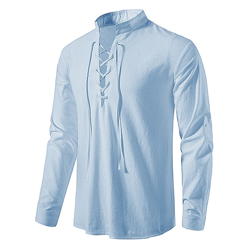 Celestial Comfort New Cotton Linen Long Sleeve Shirt - Celestial Comfort Clothing