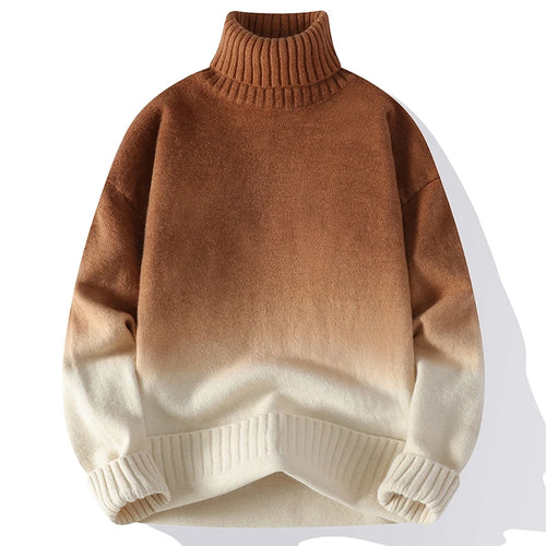 Obsidian Phoenix Luxury Cashmere Sweater - High-End Korean Style Turtleneck Men’s Christmas Jumper