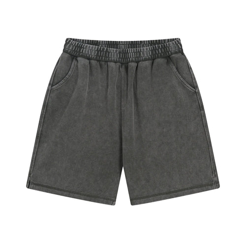 Obsidian Phoenix Unisex Luxury Batik Washed Shorts - 400gsm High Street Knee-Length Cotton Shorts