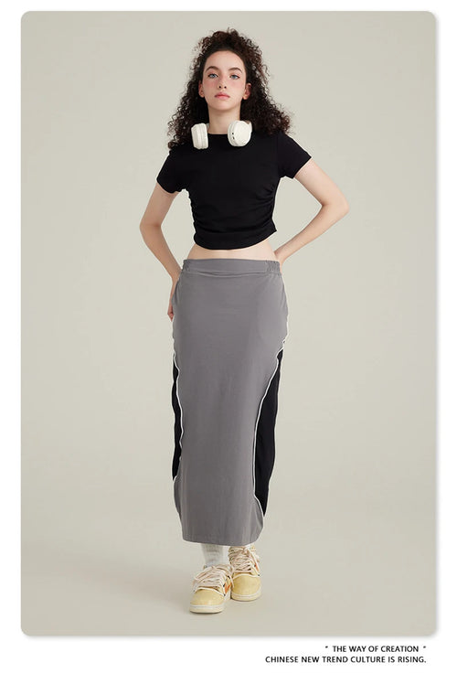 Obsidian Phoenix Women's Luxury Skinny T-Shirt - 220gsm Y2K Pleated Waist Short-Sleeve Tee