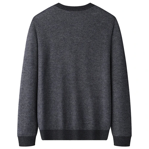 Obsidian Phoenix Luxury 100% Wool Cardigan - High-End Soft Warm Sweatercoat for Men in Sizes Up to 8XL
