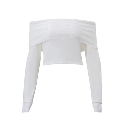 Obsidian Phoenix Women's Luxury Off-Shoulder Ribbed Crop Top