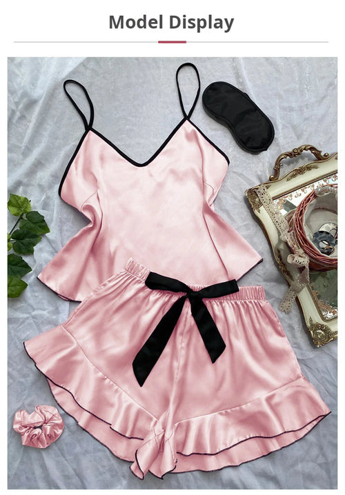 Obsidian Phoenix Women's Luxury Satin Pajama Set