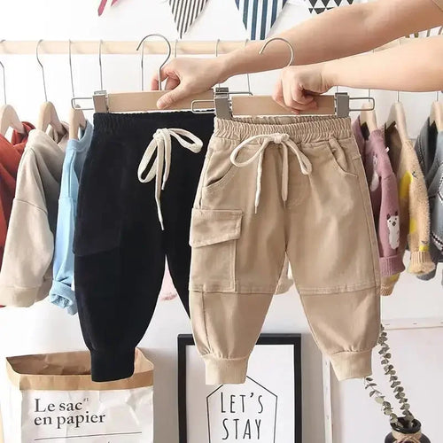 Celestial Comfort New Cotton Enfant Garcon Cargo Pants - Celestial Comfort Clothing