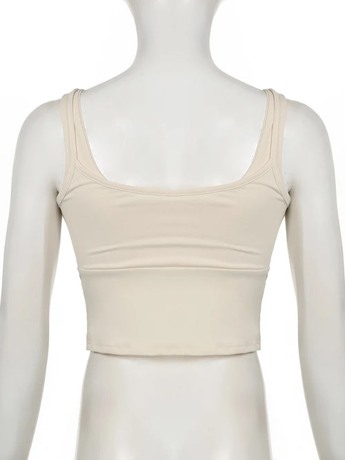 Celestial Comfort Patchwork Camisole - Sweet Aesthetic Crop Top, Sleeveless Streetwear, Coquette Style - Celestial Comfort Clothing