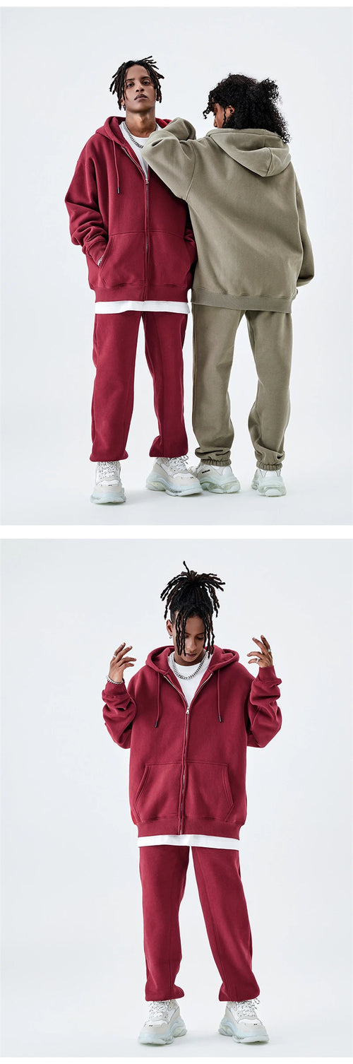 Obsidian Phoenix Luxury 350gsm Fleece Sweatpants - Unisex Casual Loose-Fit Warm Joggers in 18 Colors