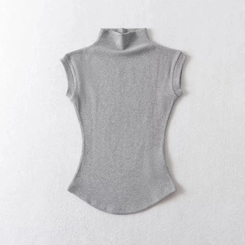 Obsidian Phoenix Women's Luxury Sleeveless Turtleneck Top