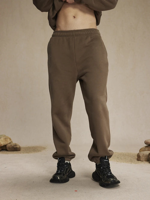 Obsidian Phoenix Unisex Luxury Solid Fleece Sweatpants - 400gsm Basic Loose-Fit Warm Joggers