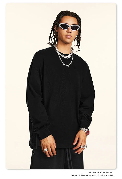 Obsidian Phoenix Unisex Luxury Heavyweight Cotton Long Sleeve Tee