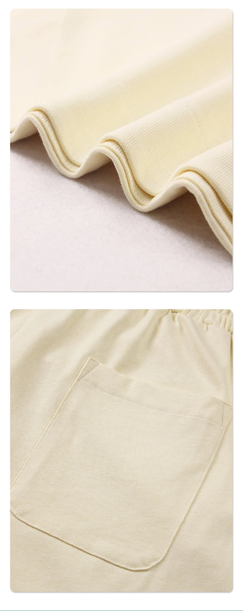 Obsidian Phoenix Unisex Luxury Solid Cotton Shorts - 305gsm Retro High Street Loose-Fit Drawstring Casual Shorts
