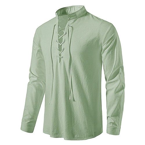 Celestial Comfort New Cotton Linen Long Sleeve Shirt - Celestial Comfort Clothing