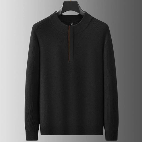 Obsidian Phoenix Luxury Zipper Collar Sweater