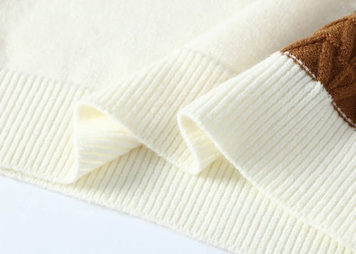 Obsidian Phoenix Luxury Cashmere Patchwork Sweater - High-End Thick Warm Men’s Christmas Pullover Jumper