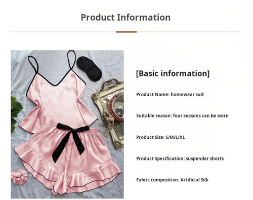 Obsidian Phoenix Women's Luxury Satin Pajama Set