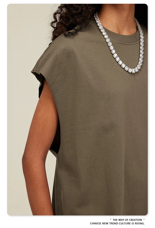 Obsidian Phoenix Unisex Luxury Heavyweight Cotton Tank Top - 305gsm High Street Sleeveless Tee