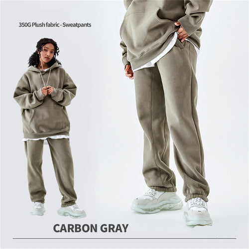 Obsidian Phoenix Luxury 350gsm Fleece Sweatpants - Unisex Casual Loose-Fit Warm Joggers in 18 Colors