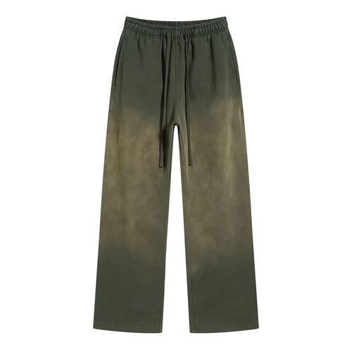 Obsidian Phoenix Luxury Retro Washed Heavyweight Pants - 450gsm Knitted Straight-Leg Unisex Sports Trousers