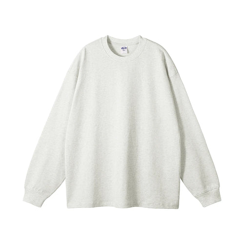Obsidian Phoenix Unisex Luxury Heavyweight Cotton T-Shirt - 305gsm Loose-Fit Long Sleeve Solid Tee