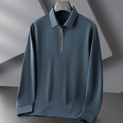Obsidian Phoenix Luxury Zipper Polo Shirt