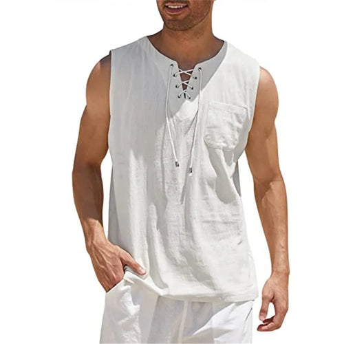 Obsidian Phoenix Men's Luxury Cotton Linen Vest