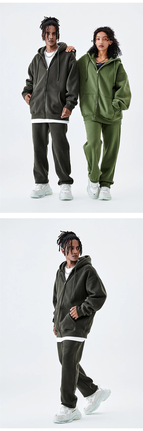 Obsidian Phoenix Luxury 350gsm Fleece Sweatpants - Unisex Casual Loose-Fit Warm Joggers in 18 Colors