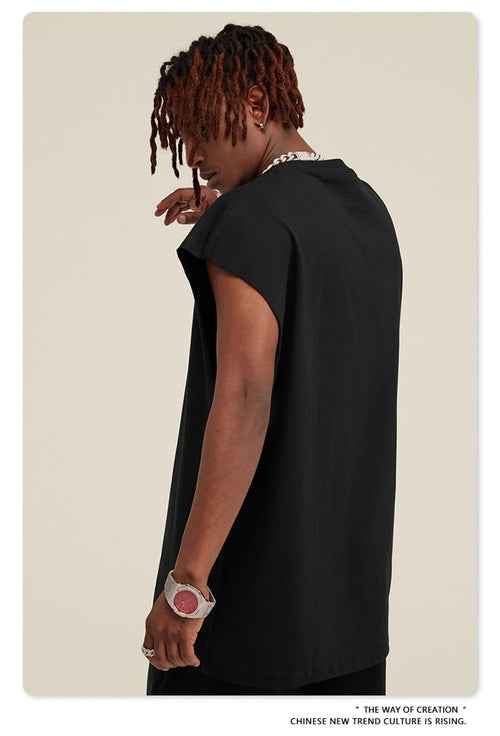 Obsidian Phoenix Unisex Luxury Heavyweight Cotton Tank Top - 305gsm High Street Sleeveless Tee