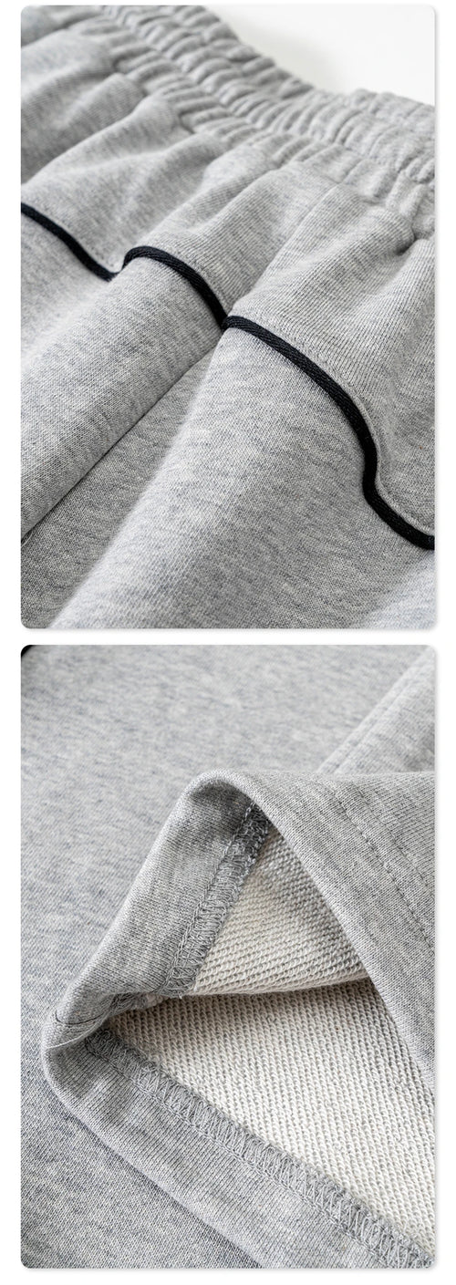 Obsidian Phoenix Unisex Luxury 100% Cotton Pants - 380gsm Oversized Straight-Leg Loose Trousers