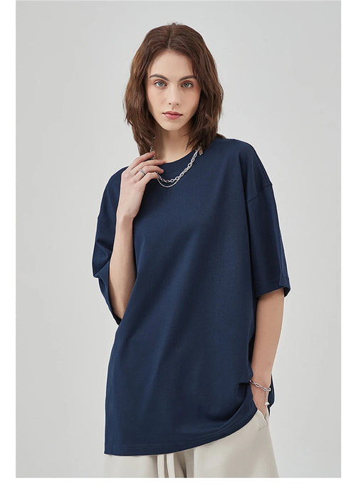 Obsidian Phoenix Unisex Luxury Cotton T-Shirt - 275gsm High Street Oversized No-Shrink Solid Tee