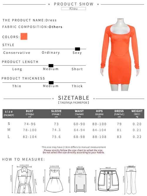 Obsidian Phoenix Women's Luxury Square-Neck Mini Dress - Classic Long Sleeve Slim Fit