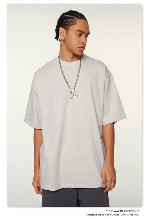 Obsidian Phoenix Unisex Luxury Heavyweight T-Shirt - 345gsm Solid Loose-Fit 100% Cotton Basic Tee